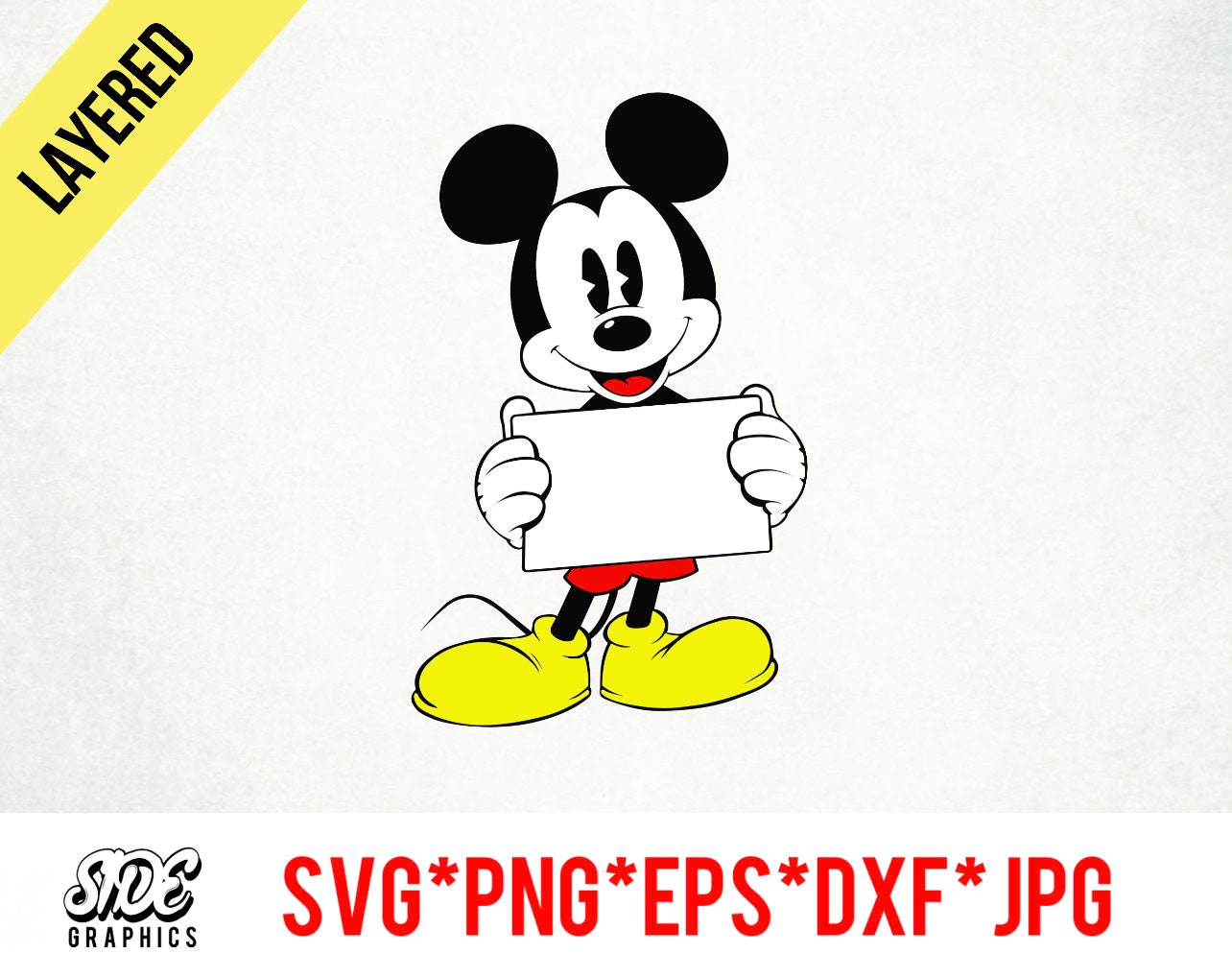 Open Sign Mickey Blank Sign Mickey Instant Download Digital File Svg, Png, Eps, Jpg, and ...