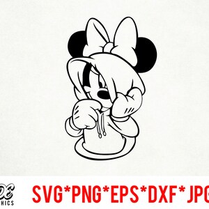 Minnie Mouse SVG instant download digital file svg, png, eps, jpg, and dxf clip art for cricut silhouette and other cutting software