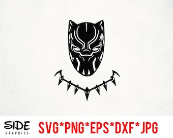 Svart panter (svg, png, eps, jpg, dxf), Cricut silhuett (digital nedladdning)