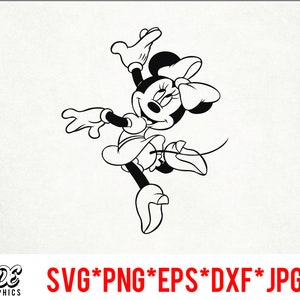 Dancing Minnie instant download digital file svg, png, eps, jpg, and dxf clip art for cricut silhouette and other cutting software