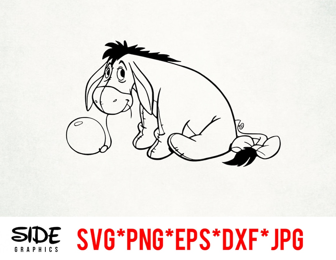 Eyeore Dxf Eeyore Instant Download Digital File Svg, Png, Eps, Jpg, and Dxf Clip ...