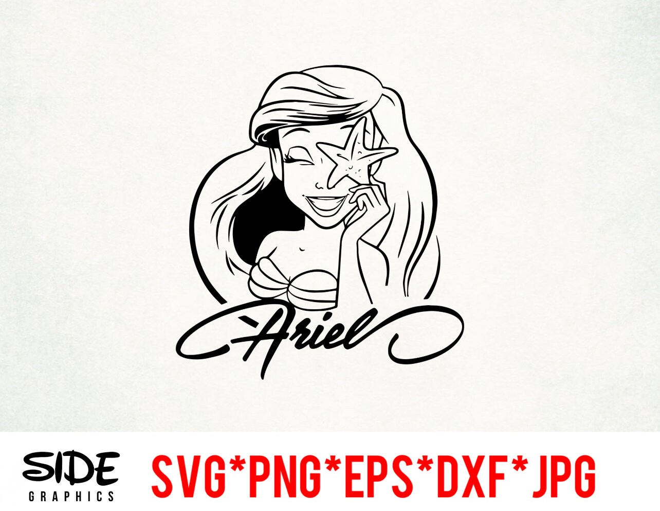Ariel Instant Download Digital File Svg, Png, Eps, Jpg, and Dxf Clip ...