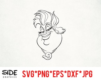 Ursula instant download digital file svg, png, eps, jpg, and dxf clip art for cricut silhouette and other cutting software