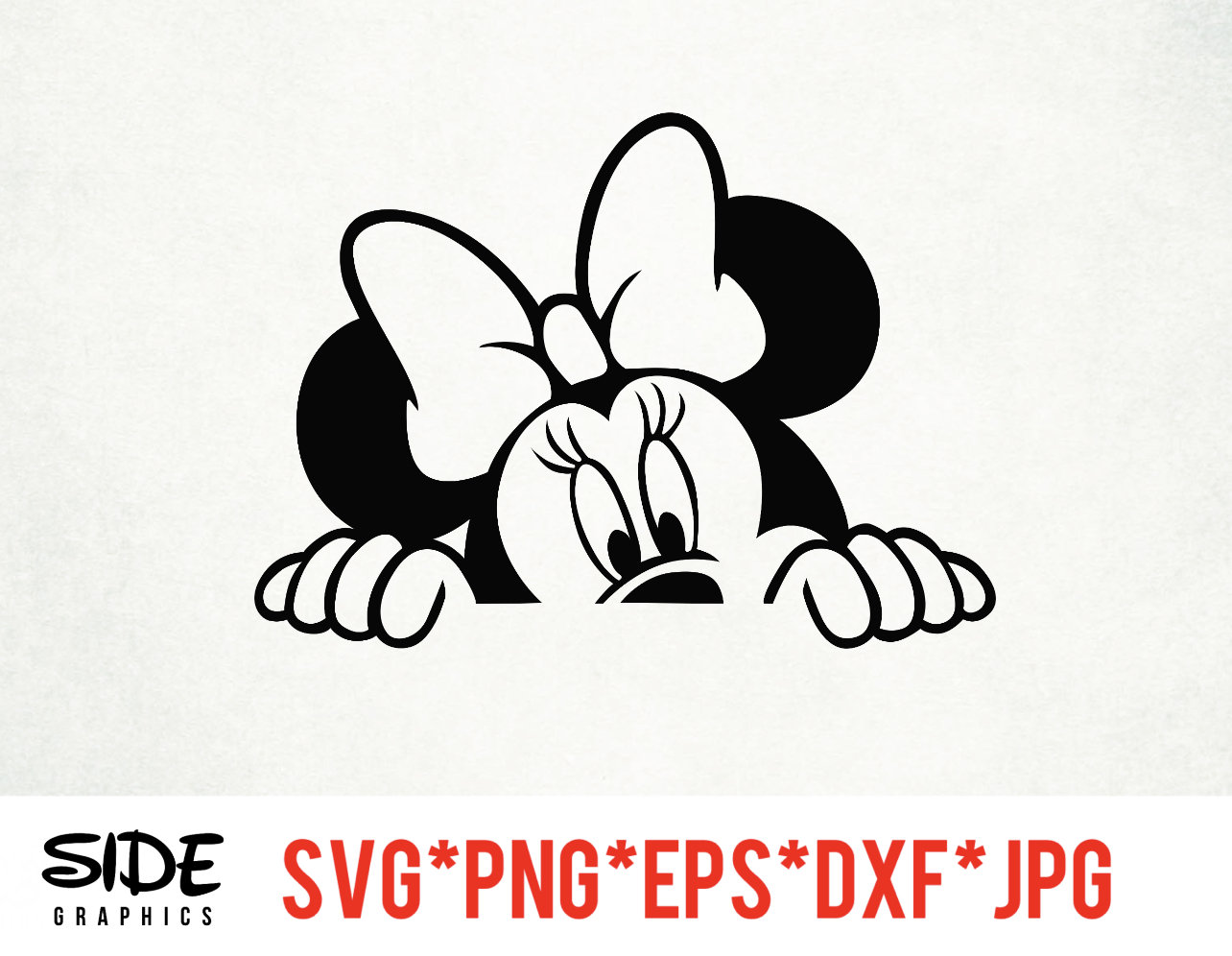 5.1" PEEKING MINNIE v2 Vinyl Decal Sticker Car Window Laptop Disney