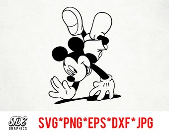 Standing Mickey Mouse Clip Art (svg, png, eps, jpg, dxf) (Digital Download)