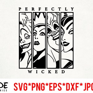 Perfectly Wicked instant download digital file svg, png, eps, jpg, and dxf clip art for cricut silhouette and other cutting software