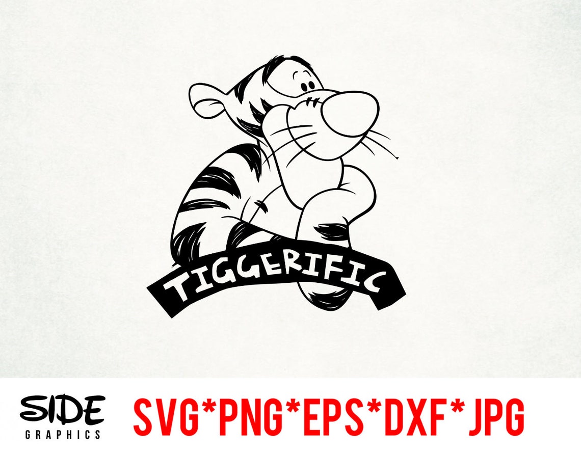 Tigger Vector File Tigger Instant Download Digital File Svg, Png, Eps, Jpg, and Dxf Clip ...