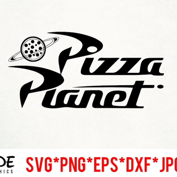 Pizza Planet instant download digital file svg, png, eps, jpg, and dxf clip art for cricut silhouette and other cutting software