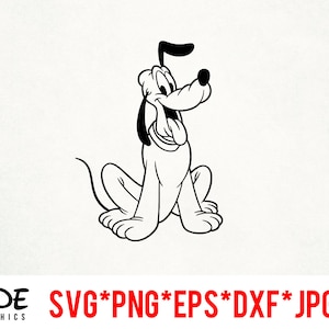 Pluton téléchargement instantané fichier numérique svg, png, eps, jpg et dxf clip art pour cricut silhouette et autres logiciels de découpe