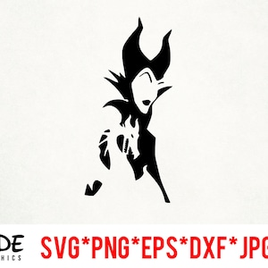 Maleficent instant download digital file svg, png, eps, jpg, and dxf clip art for cricut silhouette and other cutting software