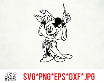 Magic Mickey instant download digital file svg, png, eps, jpg, and dxf clip art for cricut silhouette and other cutting software