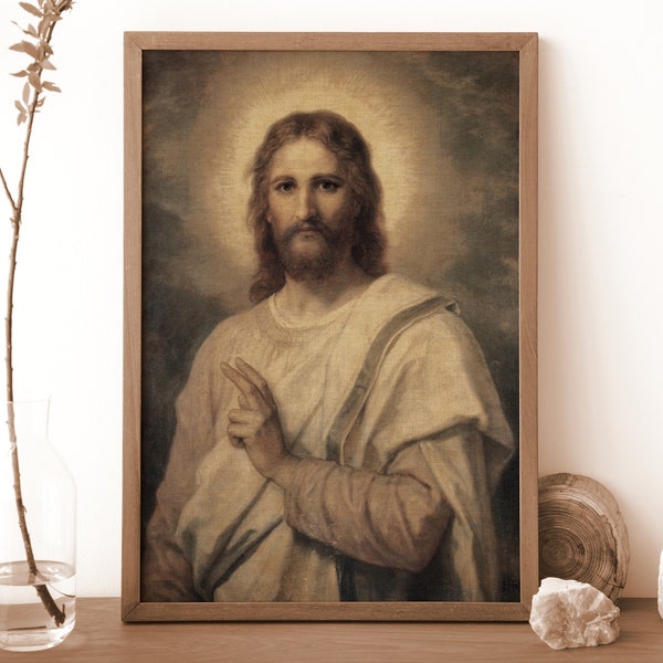 Jesus Christ by Heinrich Hofmann Catholic Classic Wall Art Catholic Digital Printable Artwork Christian Beautiful Vintage Prints Painting