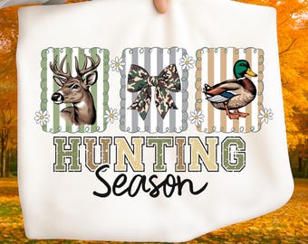 Deer Hunting PNG, Preppy Camo Bow Hunting Sublimation Design, Duck Hunter Fall Shirt PNG, Coquette Camo Girl Digital Download