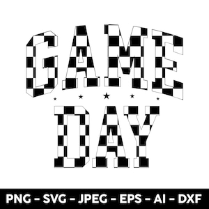 Retro Checkered Game Day Png Svg, Checkered Game Day Shirt, Eps Files for Sublimation, School Sports, Football, Basketball
