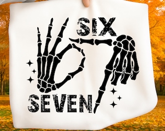 Six Seven 6 7 Meme Funny Hands PNG Bundle, Viral Internet Humor, Gen Z 67 Trend, Sports Gift Shirt Graphic, Sublimation Digital Download