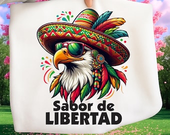 Viva Mexico Eagle PNG、メキシコ独立記念日昇華転写、メキシコの自由の知恵デザイン、フィエスタシャツグラフィック、デジタルダウンロード