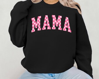 MAMA A CUADROS ROSA png, rosa png, mamá png, arco retro png, arco, universitario, día de la madre png, camiseta png, mamá a cuadros png