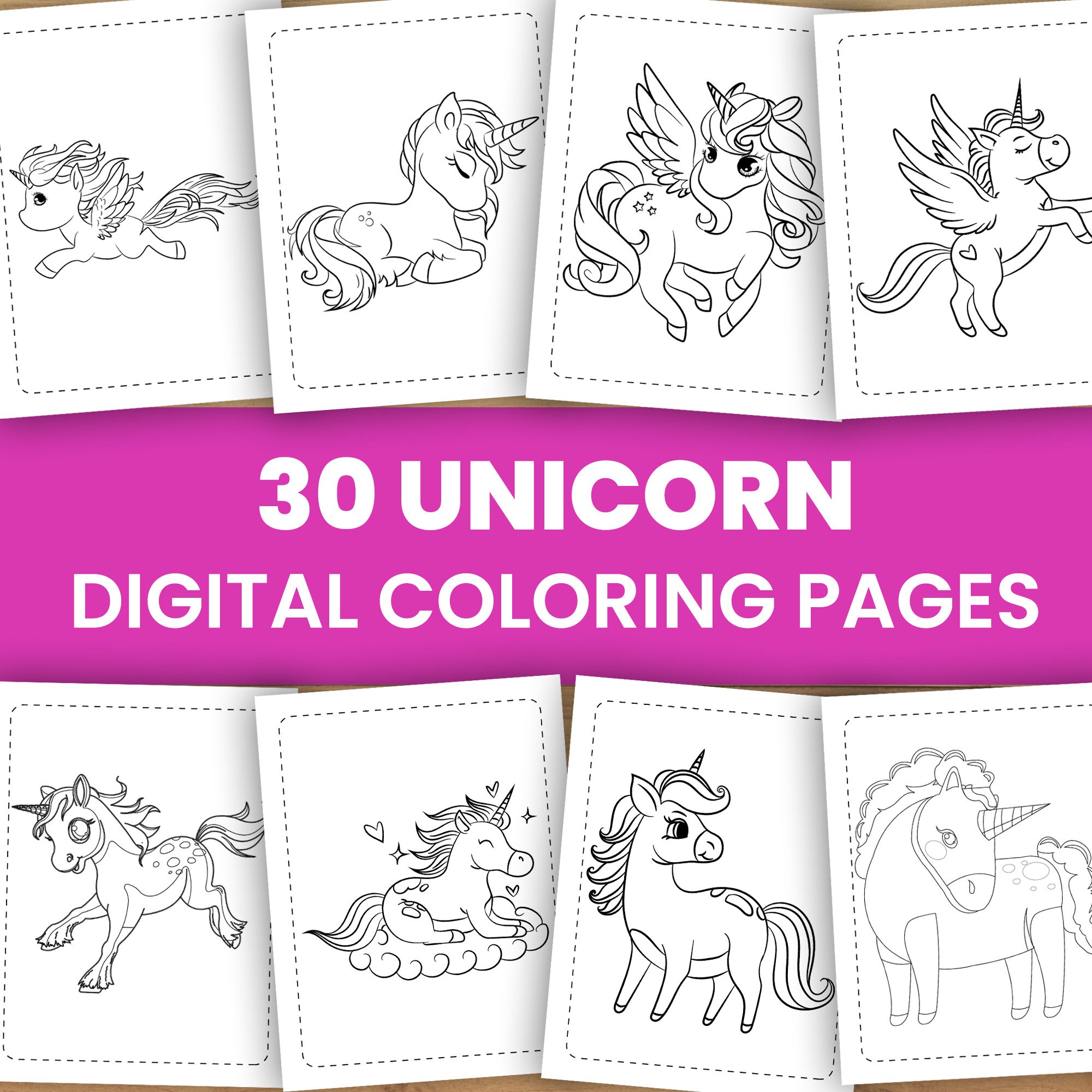 30 Cute Unicorn Coloring Pages for Kids Kawaii Unicorn Coloring Pages ...