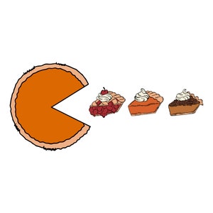 Pumpkin Pie PNG ,Thanksgiving Pie , Whipped Cream ,Thanksgiving Pies png, Retro Video Game PNG , Pumpkin Pie , Funny Pie T-shirt Sublimation