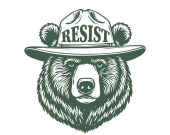 Vous seul pouvez empêcher le fascisme les fichiers PNG, parc national des ours Png, résister, sauver nos parcs ours Png, protéger nos parcs nationaux Png, svg, dxf