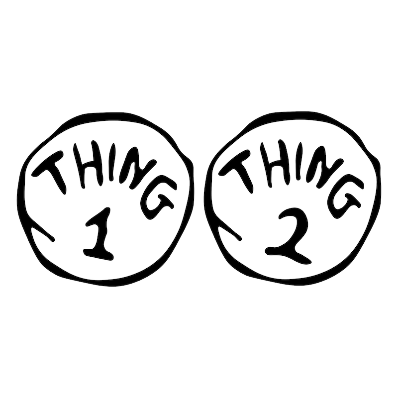 Thing 1 Thing 2 Iron On - Etsy