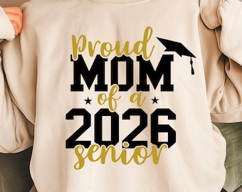 Mãe sênior, turma de 2026, futebol, PNG, Svg, design de camisa retrô para dia de jogo, espírito escolar, gráfico de sublimação para mães do futebol
