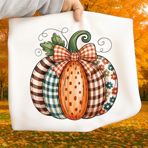 Vintage lapptäckespumpa PNG, höstbroderi PNG, retro quiltpumpadesign, höstpumpa PNG, höstsublimeringsdesign, höstvibbar PNG