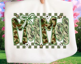 Hunting Mama Camo Western Vintage PNG, Trendy Mom Shirt Design, Camo Print Sublimation, Retro Hunting Distressed, Camo Cozy Season