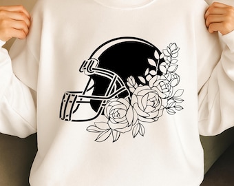 Floral Football Helmet png, Retro Football png, Football Png, Game day png, touch down season, Team Spirit, Sublimation Download