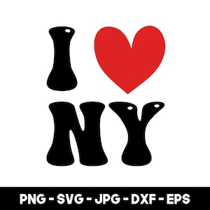 I love NY svg, t-shirt design, Cricut, Silhouette, cut files, sublimation, Instant Download