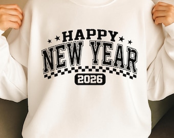 Feliz Ano Novo 2026 PNG, Bola de Discoteca Rosa para Sublimação, Estampa para Camiseta de Festa, Design Retrô de Fim de Ano, Download Digital para Presente de Natal