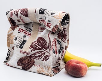 Lunch bag, wet bag, snack bag for men, sustainable packaging food to go, bag for food work, wet bag, sandwich bag