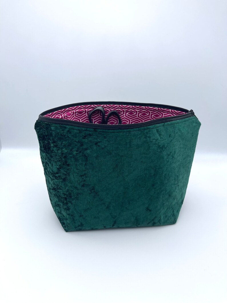 Emerald Green Velvet Wash Bag Makeup Bag Cosmetic Bag Etsy