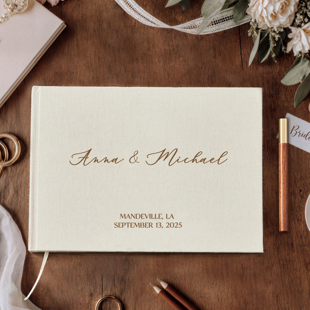 Custom Wedding Guest Book • Personalized Linen Hardcover Album • Polaroid Photo Guestbook • Wedding Keepsake & Anniversary Memory Book - Etsy