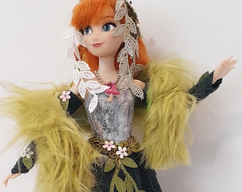OOAK Rescue Doll - Disney Inspired Frozen Princess Anna Troll Gown