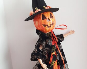 OOAK Rescue Doll - The Pumpkin Lady