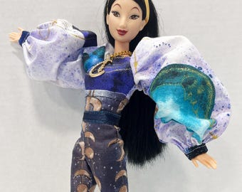OOAK Rescue Doll - Disney Princess Inspired Mulan Mysterious as the Dark Side of the Moon