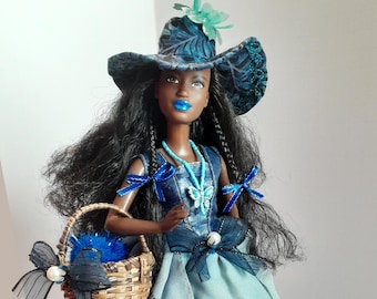 Muñeca de rescate OOAK - La pequeña Barbie de la dama de medianoche