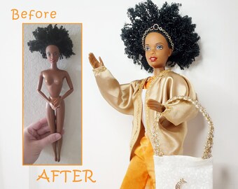 OOAK Rescue Doll - Star Wars Inspired Gold Leader with Chance Cube