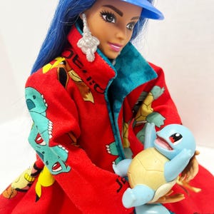 OOAK Rescue Doll - Pokemon Inspired Water Type Trainer with Squirtle and Croconaw bild 9