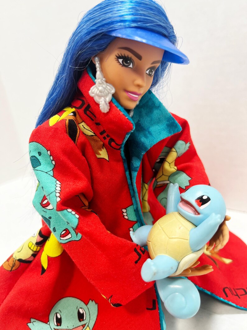 OOAK Rescue Doll - Pokemon Inspired Water Type Trainer with Squirtle and Croconaw bild 9