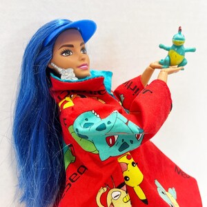 OOAK Rescue Doll - Pokemon Inspired Water Type Trainer with Squirtle and Croconaw bild 11