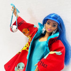 OOAK Rescue Doll - Pokemon Inspired Water Type Trainer with Squirtle and Croconaw bild 14