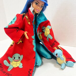 OOAK Rescue Doll - Pokemon Inspired Water Type Trainer with Squirtle and Croconaw bild 8