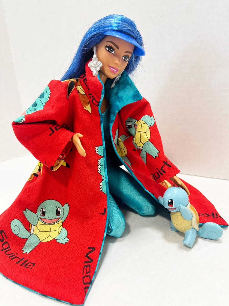 OOAK Rescue Doll - Pokemon Inspired Water Type Trainer with Squirtle and Croconaw bild 8