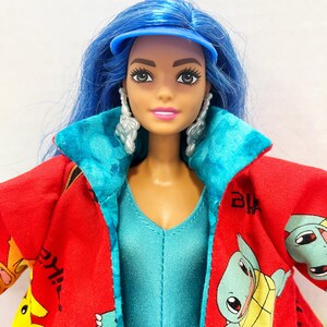 OOAK Rescue Doll - Pokemon Inspired Water Type Trainer with Squirtle and Croconaw bild 3