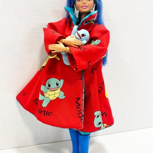 OOAK Rescue Doll - Pokemon Inspired Water Type Trainer with Squirtle and Croconaw bild 10