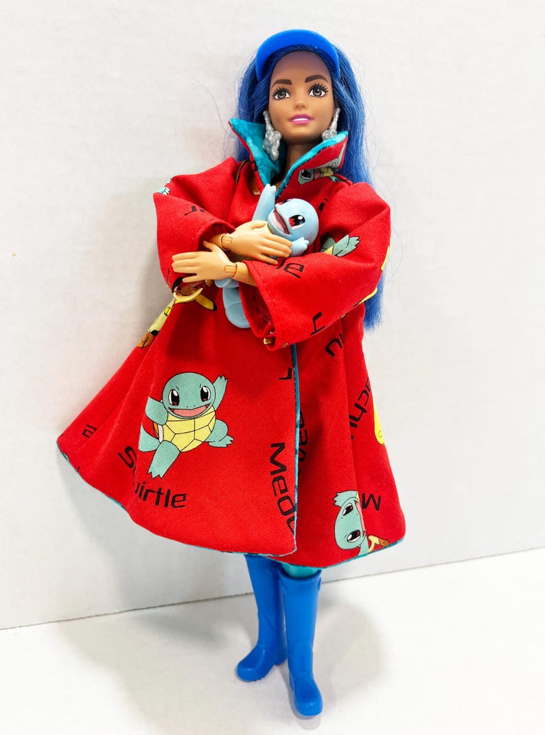 OOAK Rescue Doll - Pokemon Inspired Water Type Trainer with Squirtle and Croconaw bild 10