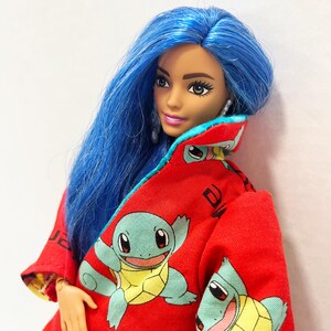 OOAK Rescue Doll - Pokemon Inspired Water Type Trainer with Squirtle and Croconaw bild 4