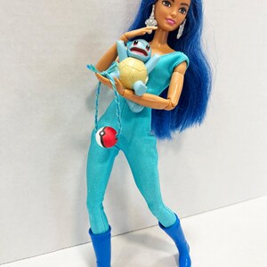 OOAK Rescue Doll - Pokemon Inspired Water Type Trainer with Squirtle and Croconaw bild 17